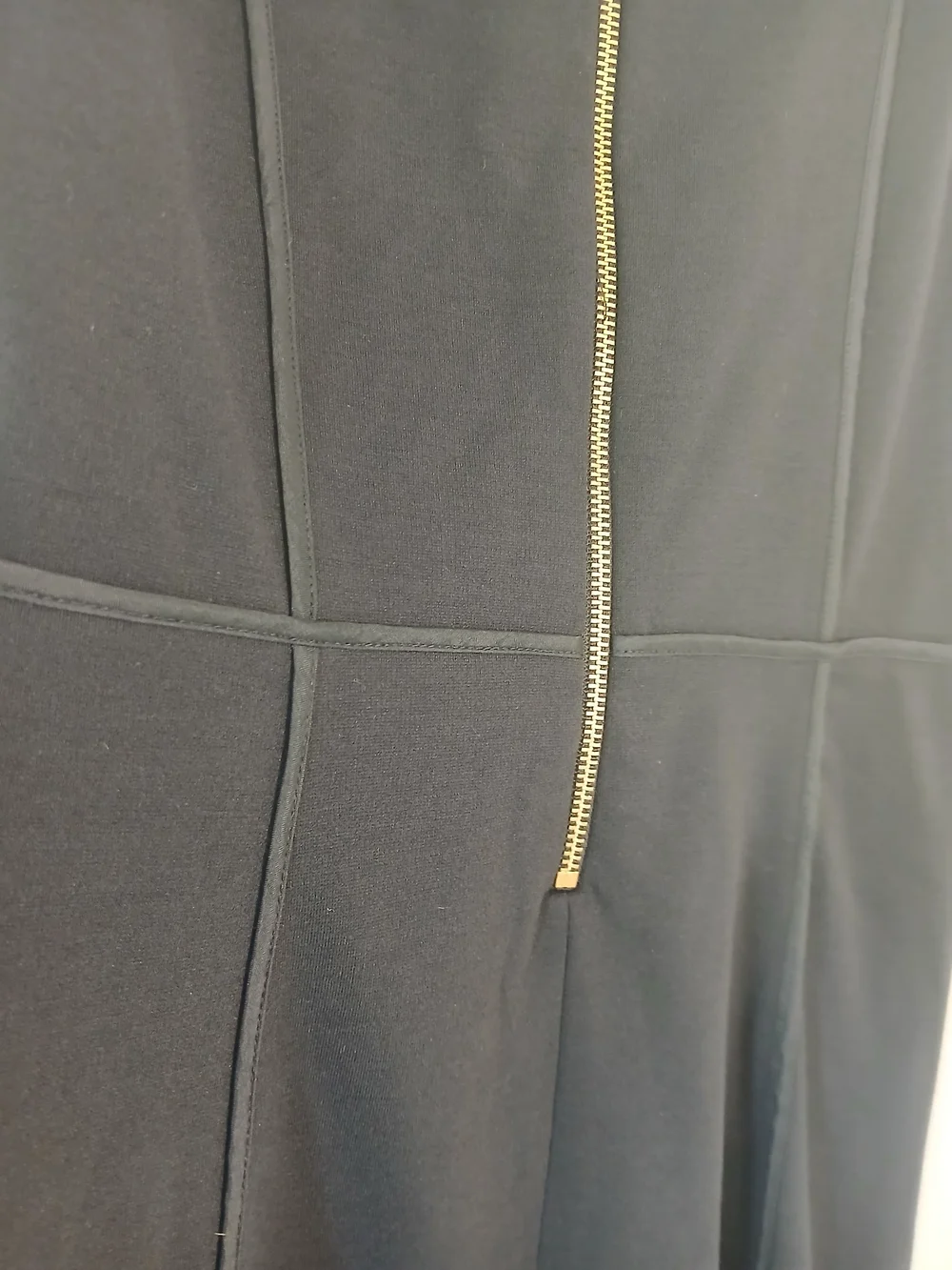 Michael Kors Sleeveless Black Dress with Gold Stud Neckline